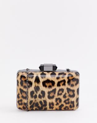 patent leopard print bag