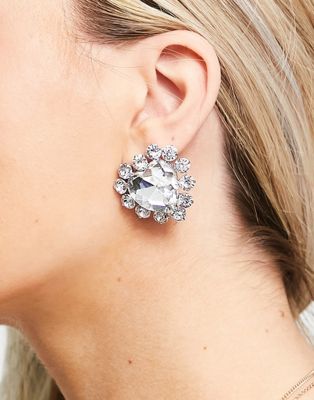 True Decadence heart cluster stud earrings