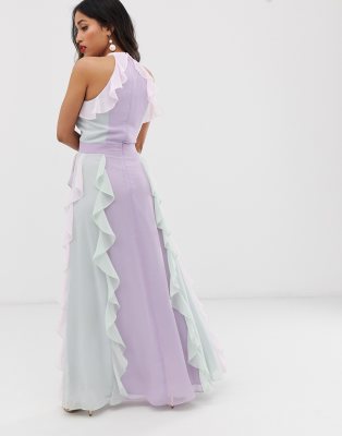 maxi pastel dress