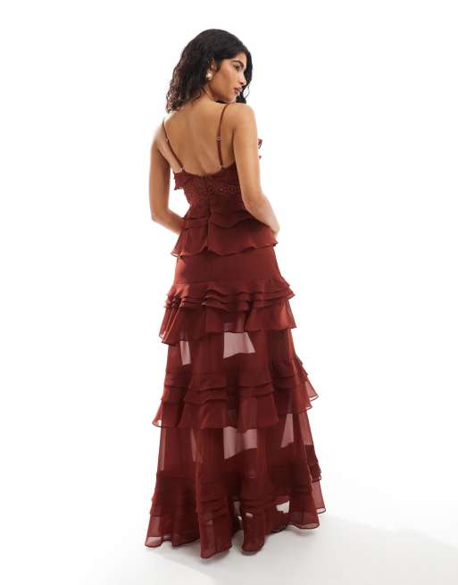 decadence strapless maxi dress brown product info and reviews Odela Strapless Drop Waist Maxi Dress Chocolate main image 0