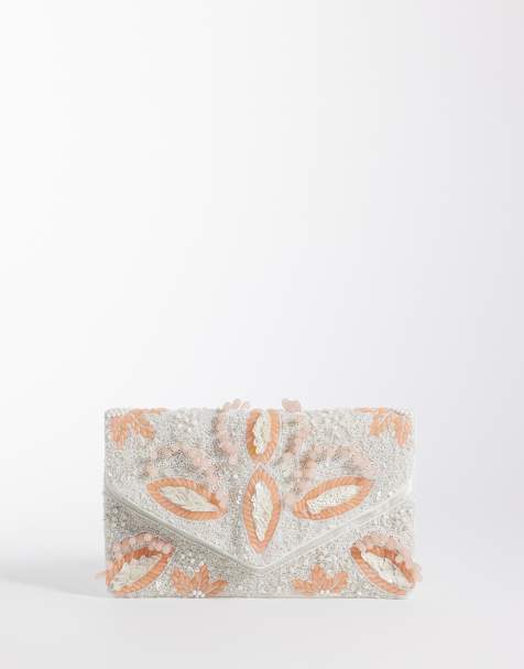 True Decadence - Pochette a busta bianca e rosa decorata - view 1