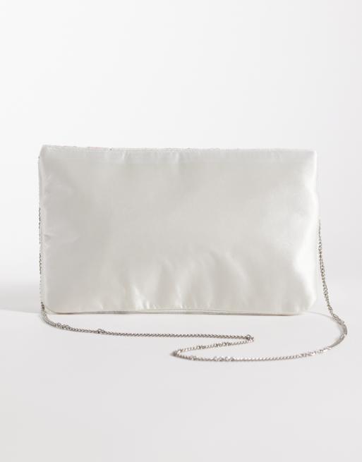 True Decadence - Pochette a busta rosa decorata a fiori, 4 di 4