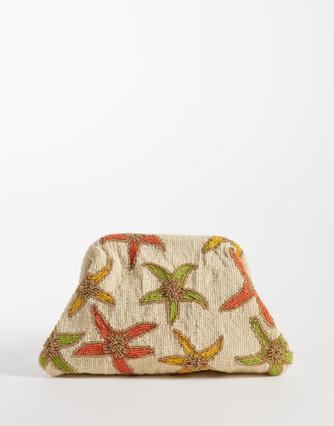 True Decadence - Pochette color panna decorata con stelle marine - view 1