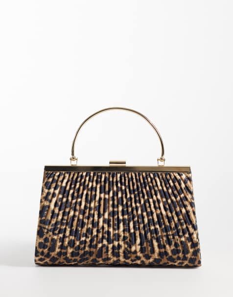 True Decadence - Pochette en satin à imprimé léopard avec poignée - view 1
