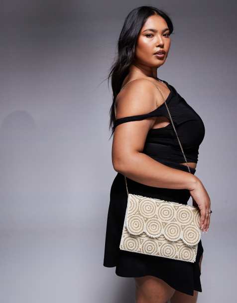 True Decadence - Pochette enveloppe avec motif couvert de sequins - Blanc - view 1