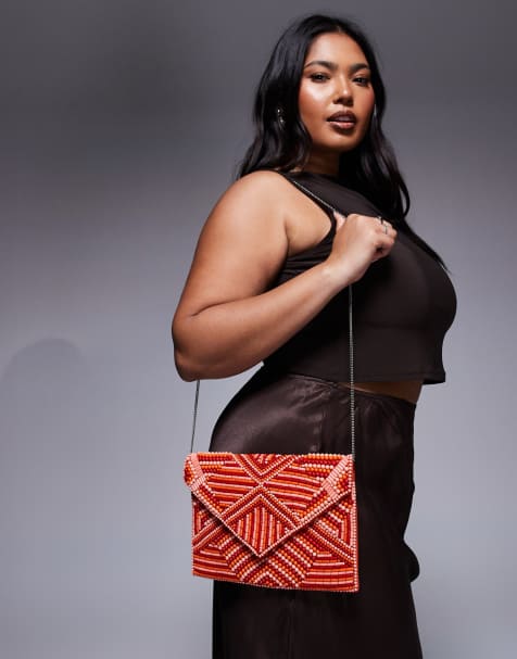True Decadence - Pochette enveloppe avec motif orné de perles - Rouge - view 1