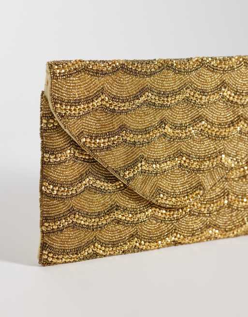 True Decadence pochette enveloppe ornée de sequins dorés, 3 de 4