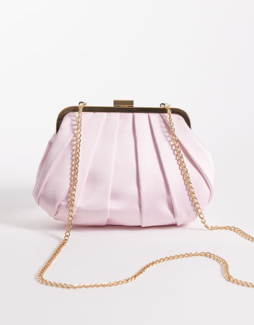 True Decadence - Pochette in raso rosa a pieghe , 4 di 4