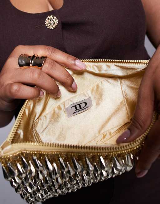 Perline Pochette Oro Argento ASOS DESIGN Pochette Con Zip Oro Rosa