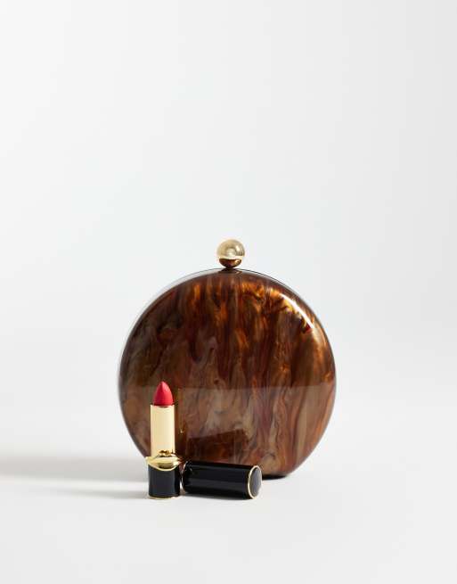 True Decadence pochette rigida effetto marmo marrone, 2 di 4