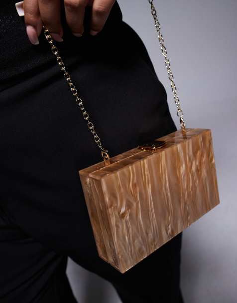 True Decadence - Pochette rigida rettangolare color bronzo marmorizzato - view 1