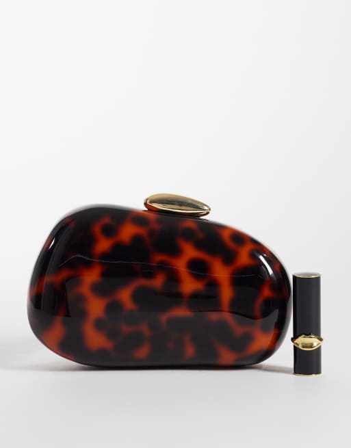 True Decadence - Pochette rigide effet écaille de tortue - Marron, 2 de 4