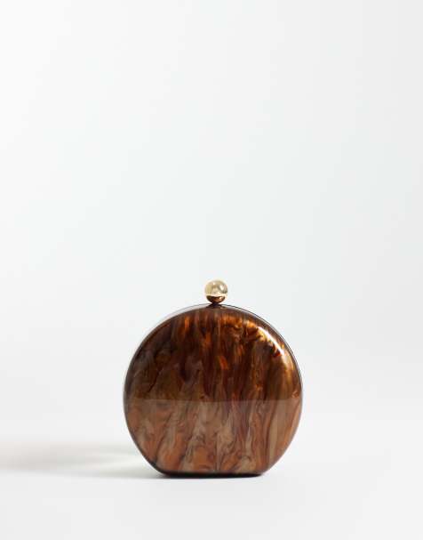 True Decadence pochette rigide effet marbre marron - view 1