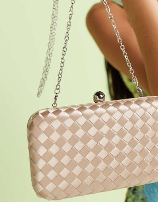 True Decadence - Pochette structurée en satin effet tressé - Rose blush, 3 de 3