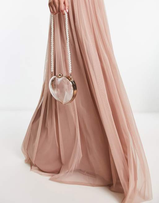 True Decadence - Pochette trasparente a forma di cuore con manico in perle sintetiche , 2 di 4