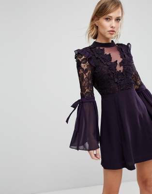 lace dress with bow