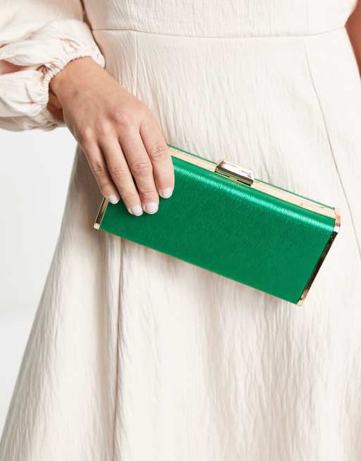 True Decadence - Rechthoekige clutch in felgroen