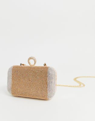 gold rhinestone bag