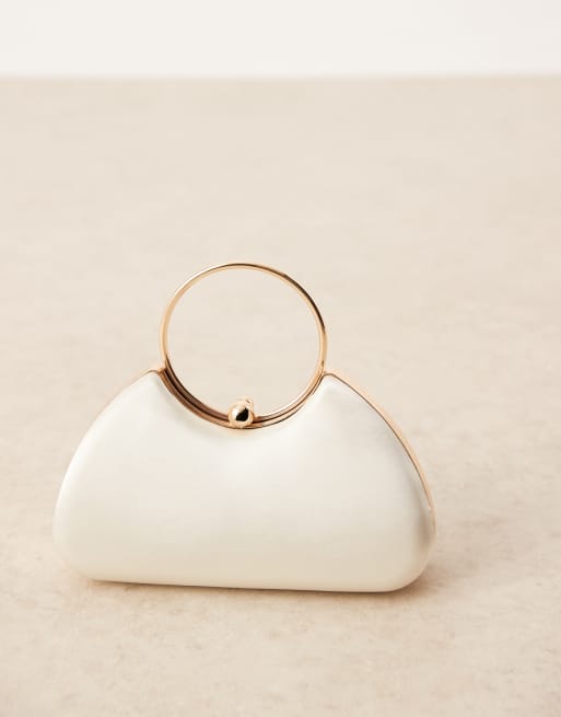 True Decadence - Sac à main en satin à anse - Crème, 4 de 4