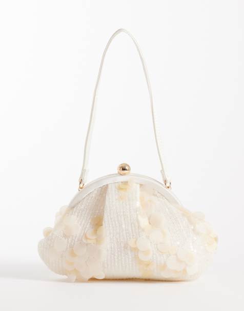True Decadence - Sac porté épaule pailleté à sequins - Blanc cassé - view 1