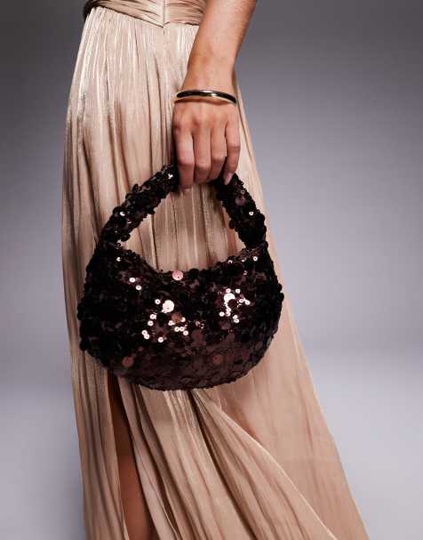 True Decadence sequin shoulder bag in bronze - view 1