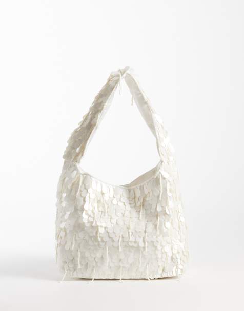 True Decadence shoulder bag in cream beads - view 1