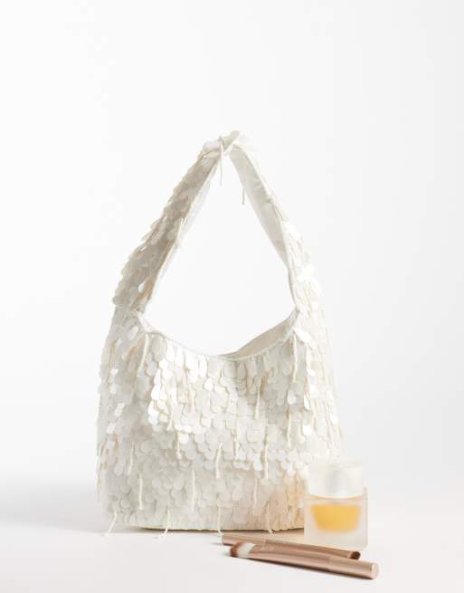 True Decadence shoulder bag in cream beads, 2 of 4