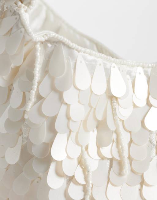 True Decadence shoulder bag in cream beads, 3 of 4