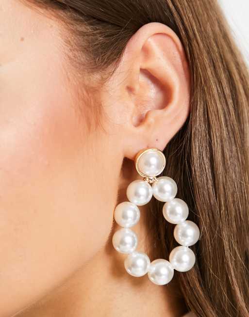 Statement pearl deals drop earrings