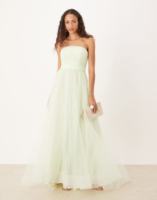 True Decadence Strapless maxi dress in mint green, 4 of 4