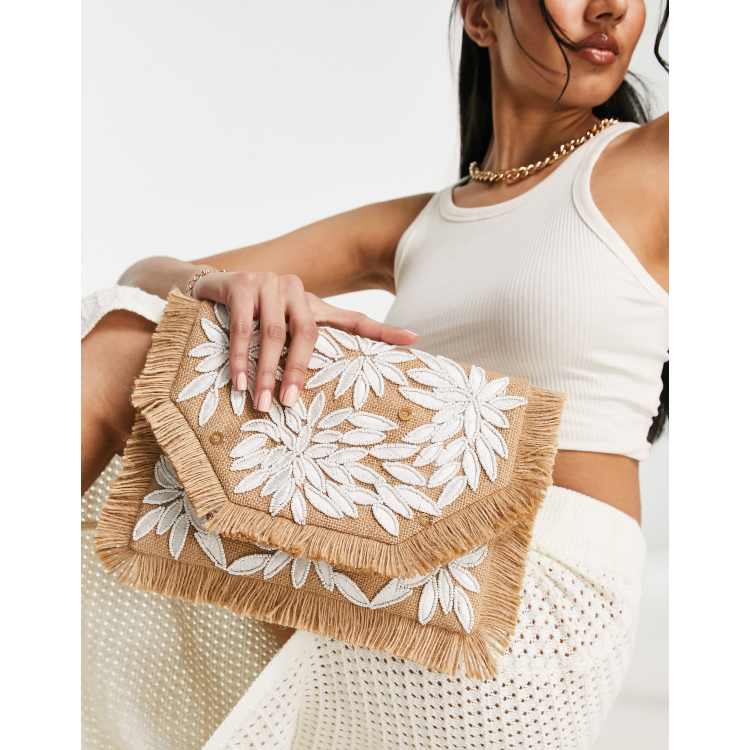 Straw clutch sale bag tesco