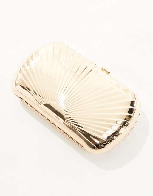 True Decadence – Strukturierte Metall-Clutch in Gold, 4 von 4