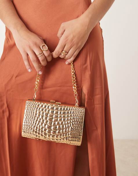 True Decadence – Strukturierte Schultertasche in Gold - view 1