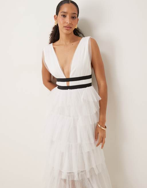 True Decadence Tulle maxi dress in white, 2 of 4