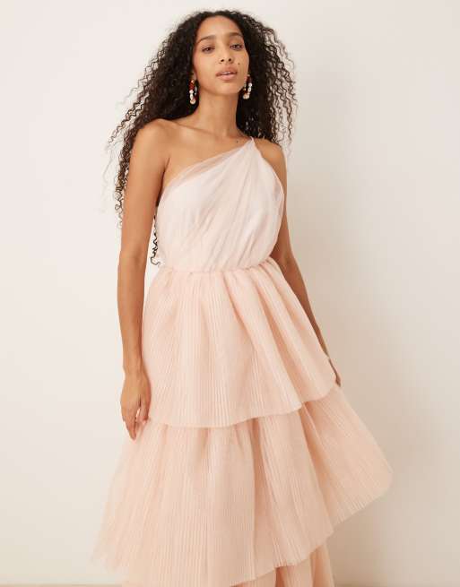 True Decadence V neck maxi dresses in peach, 4 of 4