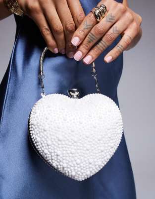 True Decadence – Verzierte Herztasche in Creme - view 1