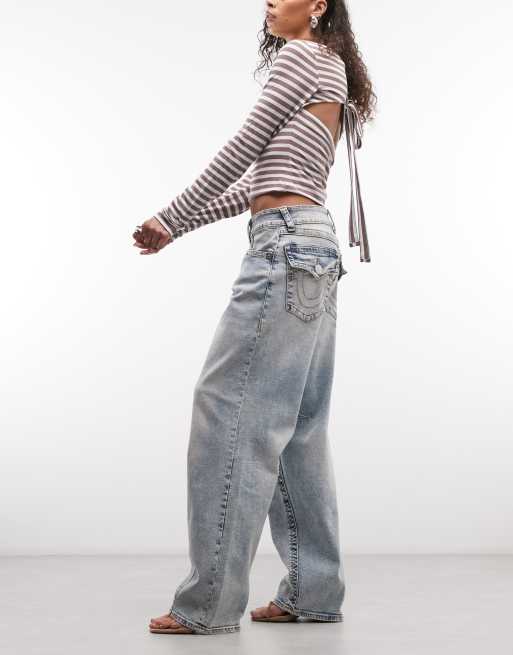 True Religion – Bailey – Barrel-Jeans in verblasster, heller indigoblauer Waschung, 2 von 5