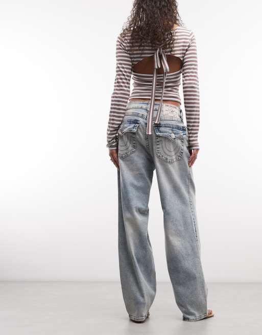 True Religion – Bailey – Barrel-Jeans in verblasster, heller indigoblauer Waschung, 3 von 5