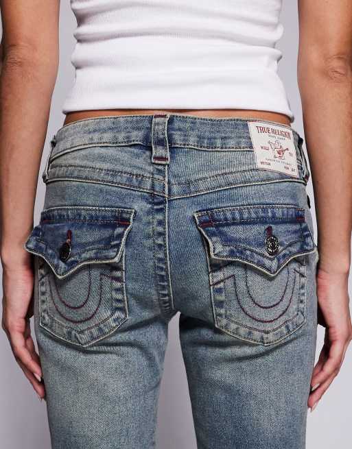 True Religion – Becca Big T – Bootcut-Jeans in verwaschenem Mittelblau mit niedrigem Bund, 5 von 5