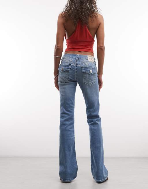 True Religion - Becca Big T - Jeans bootcut lavaggio blu medio, 3 di 5