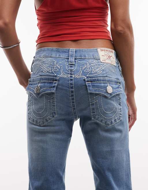 True Religion - Becca Big T - Jeans bootcut lavaggio blu medio, 4 di 5
