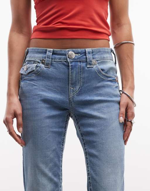True Religion – Becca Big T – Niebieskie jeansy bootcut, 5 z 5