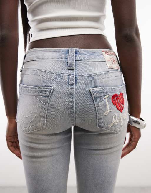 True Religion Becca bootcut jeans in light wash blue, 5 of 5