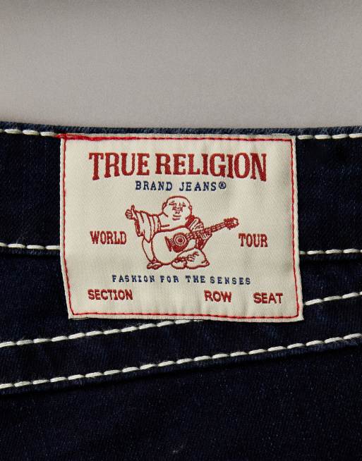 True Religion - Becca - Jean évasé surpiqué à taille mi-haute avec poches à rabat - Indigo, 6 de 7