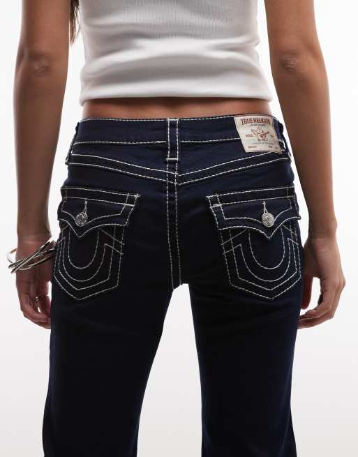 True Religion Becca mid rise bootcut jeans in body rinse, 4 of 5