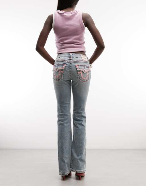 True Religion Beeca bootcut jeans in light wash blue, 3 of 5