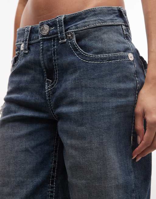 True Religion - Big T - Blå baggy jorts, 4 af 5