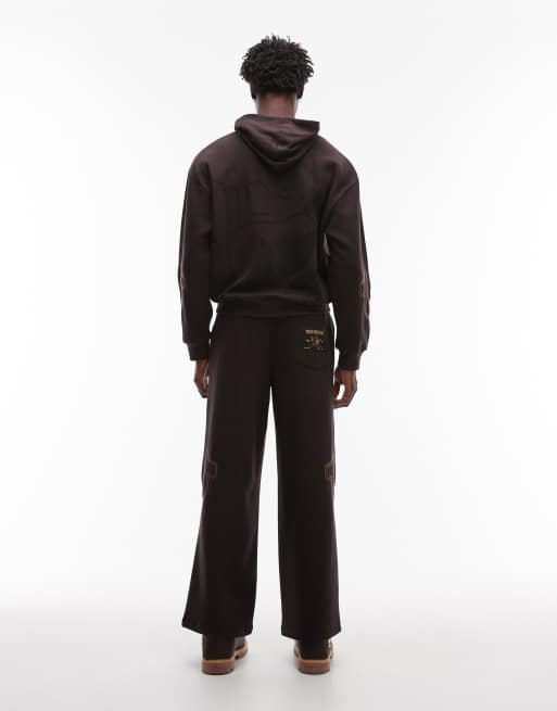 True Religion - Big T - Brune og baggy joggingbukser med logo - Del af sæt, 3 af 5