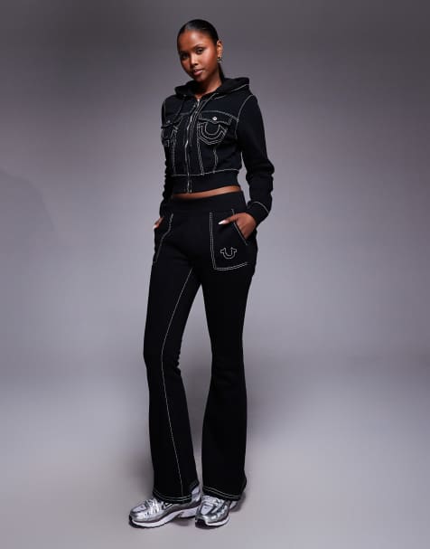 True Religion Big T pocket set with contrast stitching in black - view 1