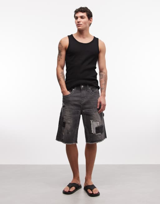 True Religion - Big T - Short style charpentier - Noir délavé, 2 de 5